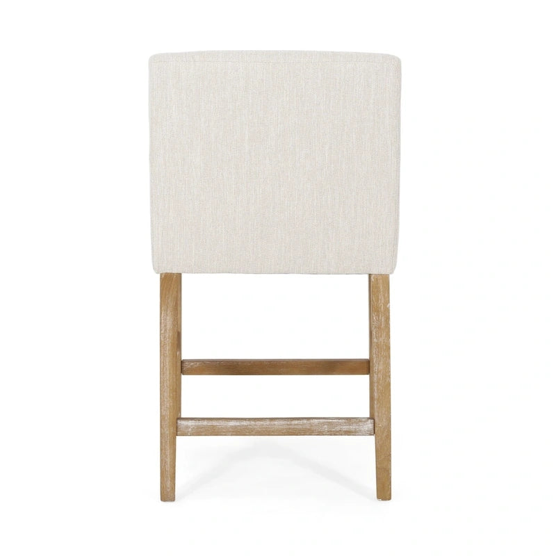 Tabourets de comptoir en bois rembourrés en tissu