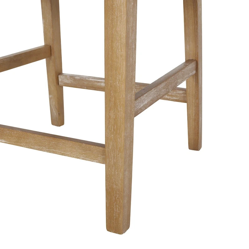 Tabourets de comptoir en bois rembourrés en tissu