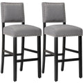 Tabourets de bar en tissu Chaises de bar rembourrées Chaises de pub
