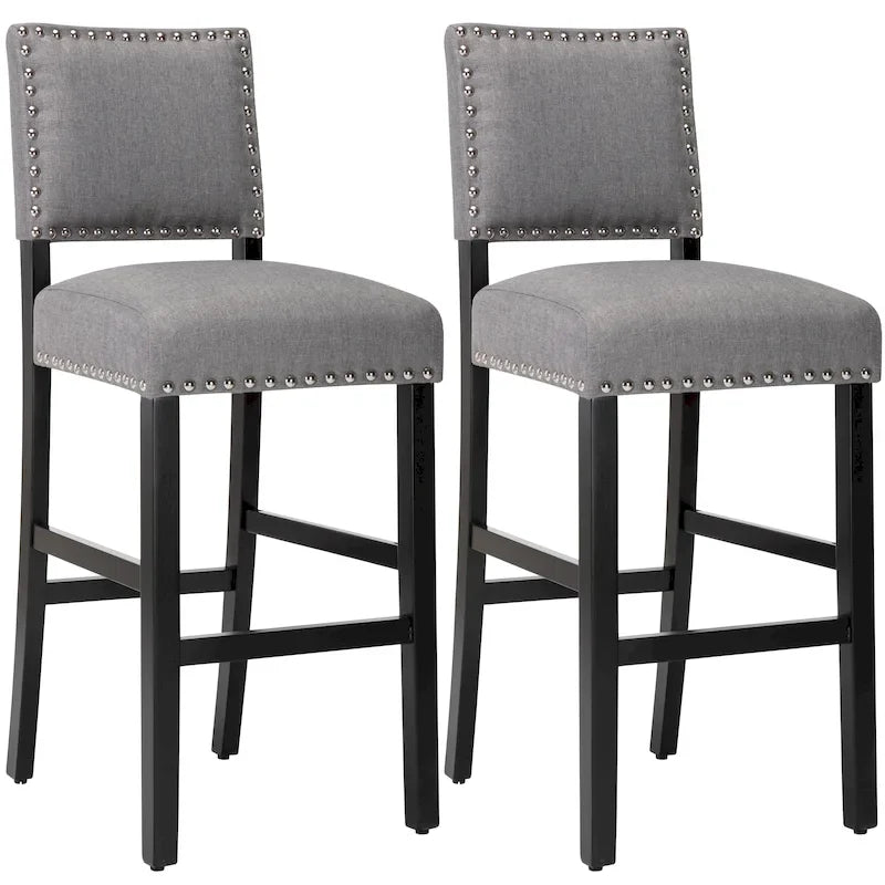 Tabourets de bar en tissu Chaises de bar rembourrées Chaises de pub