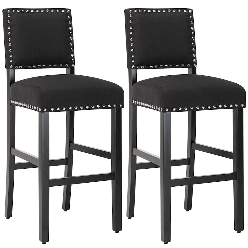 Tabourets de bar en tissu Chaises de bar rembourrées Chaises de pub