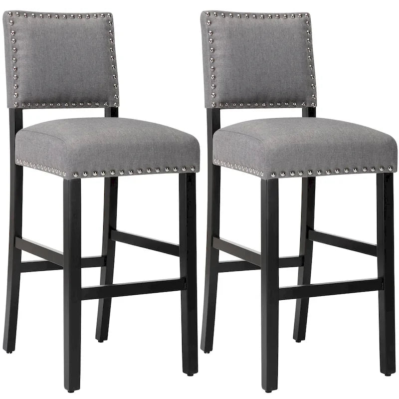 Tabourets de bar en tissu Chaises de bar rembourrées Chaises de pub