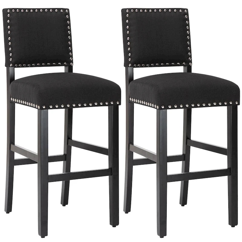 Tabourets de bar en tissu Chaises de bar rembourrées Chaises de pub