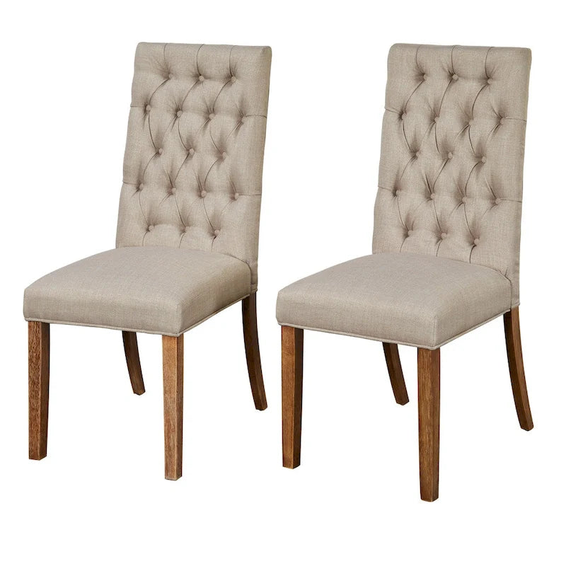 Chaise de salle à manger en bois d'hévéa massif