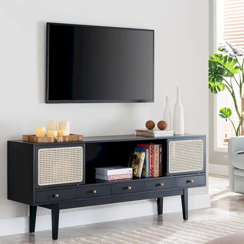 Meuble TV console média moderne du milieu du siècle