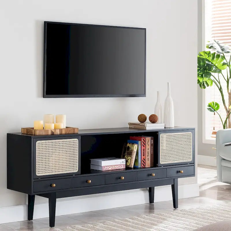 Meuble TV console média moderne du milieu du siècle