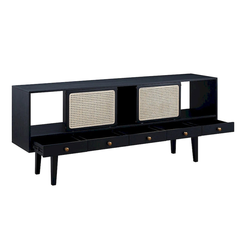 Meuble TV console média moderne du milieu du siècle