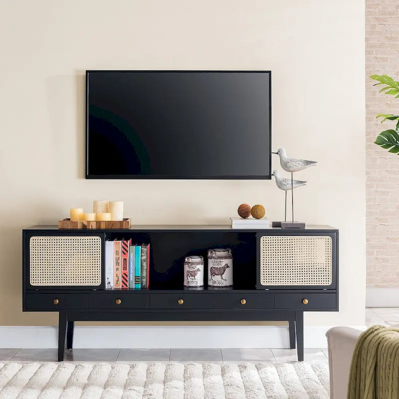 Meuble TV console média moderne du milieu du siècle
