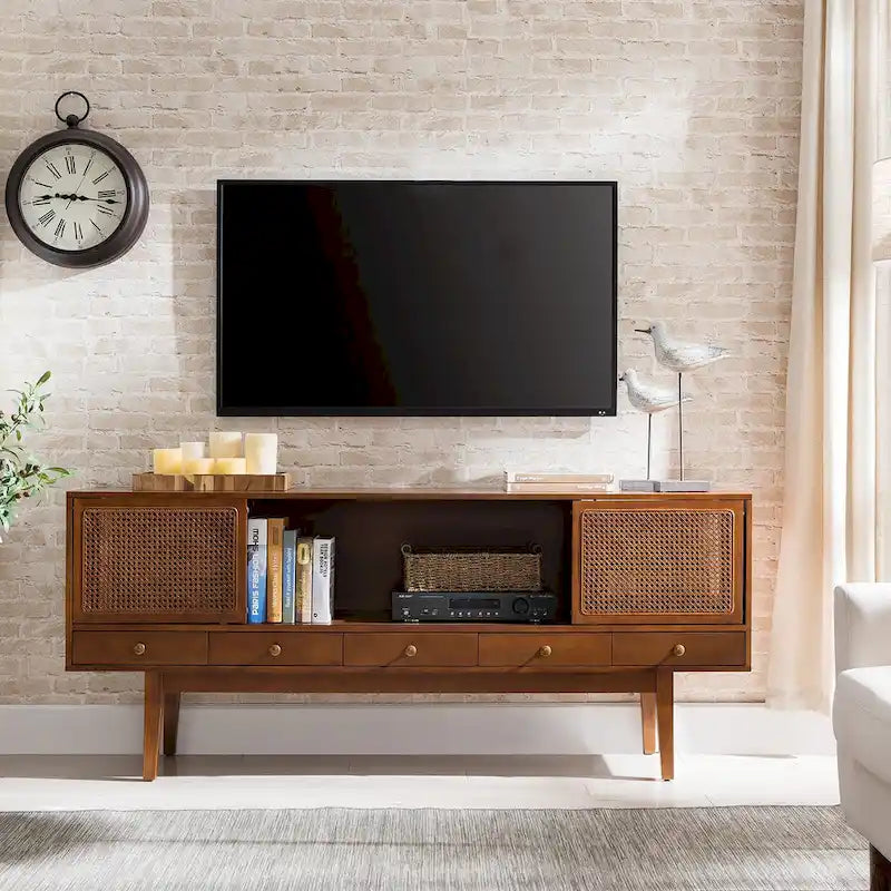 Meuble TV console média moderne du milieu du siècle