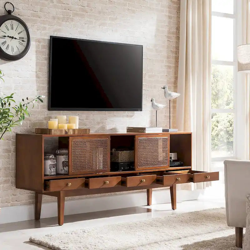 Meuble TV console média moderne du milieu du siècle