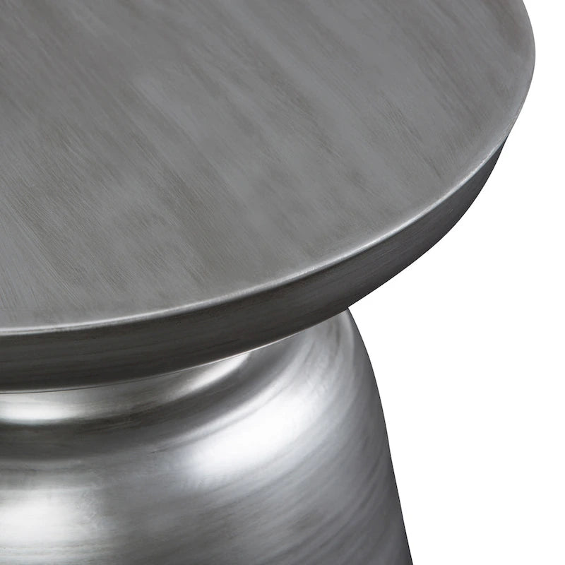 Table d'appoint latérale en métal moderne et industrielle