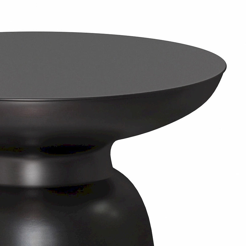 Table d'appoint latérale en métal moderne et industrielle