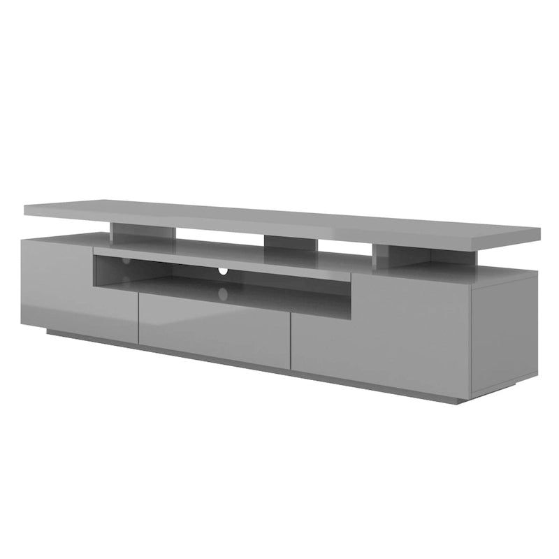Meuble TV laqué avec lumières LED