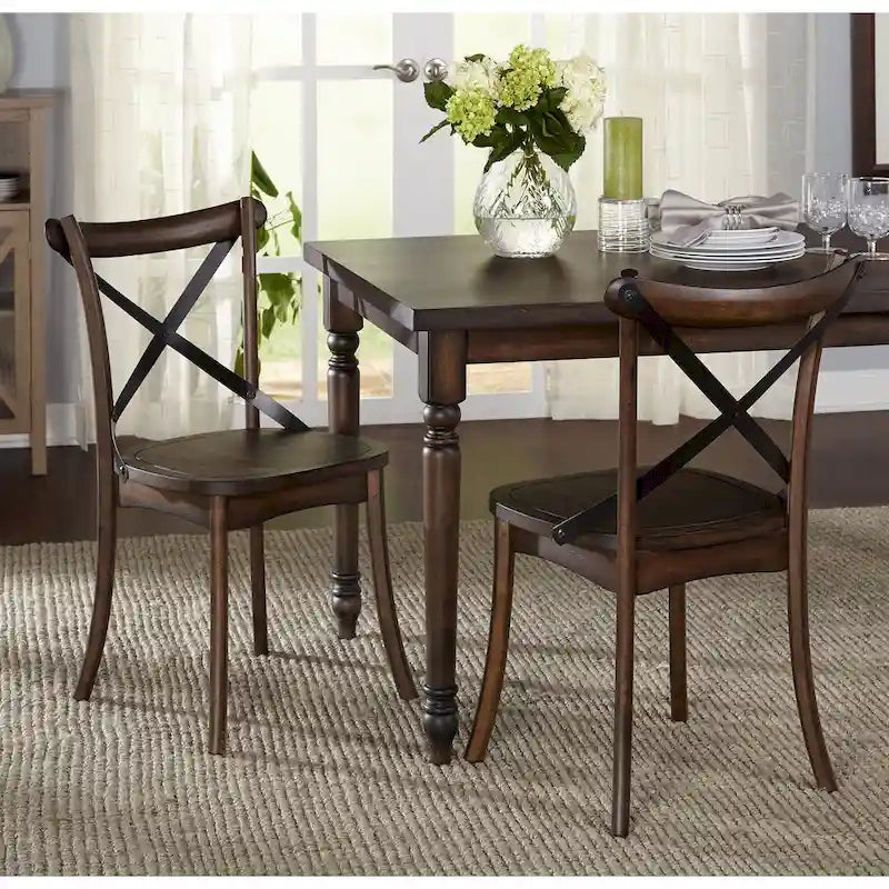 Chaises de salle à manger à dossier en X