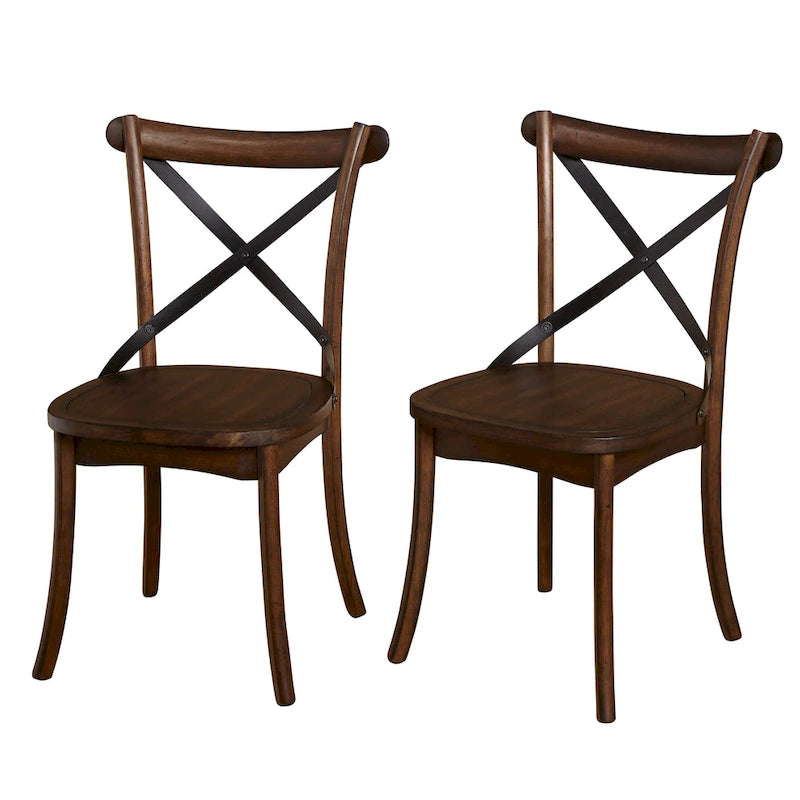 Chaises de salle à manger à dossier en X