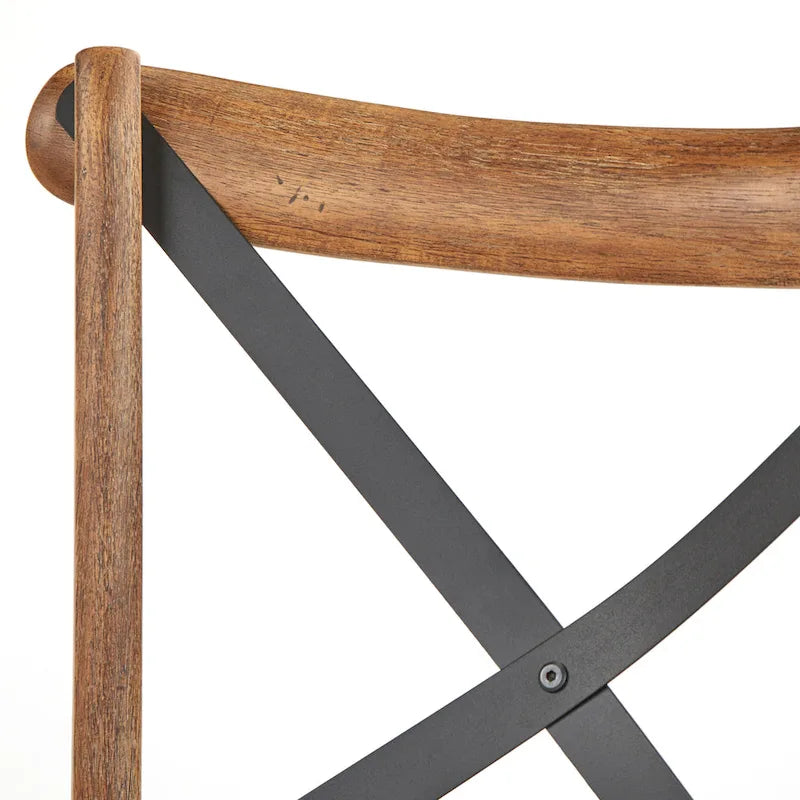 Chaises de salle à manger à dossier en X