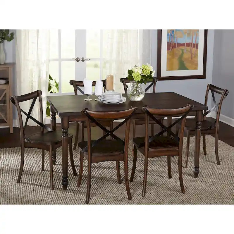 Chaises de salle à manger à dossier en X