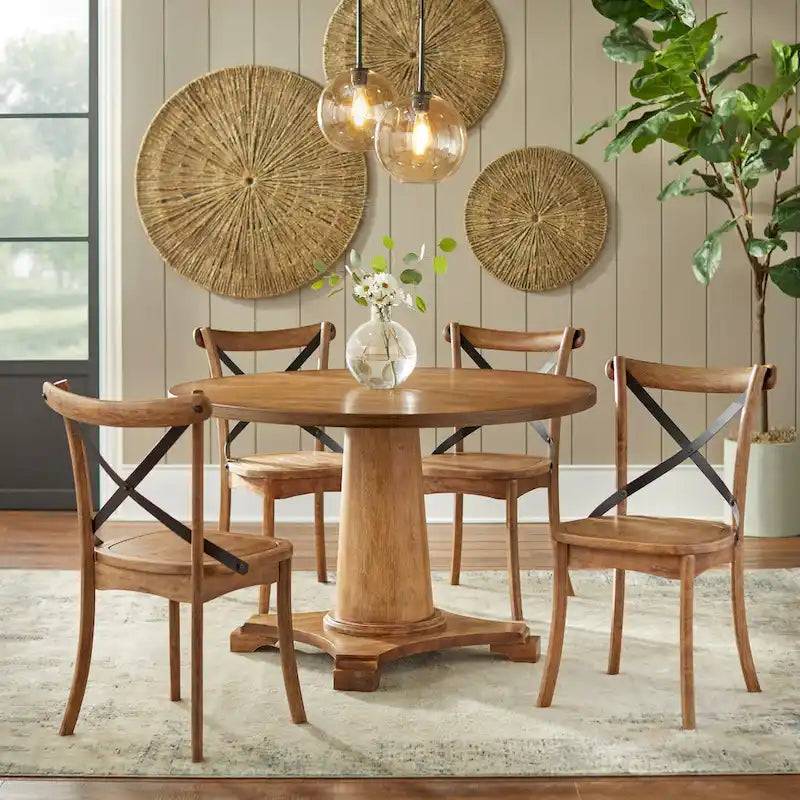 Chaises de salle à manger à dossier en X