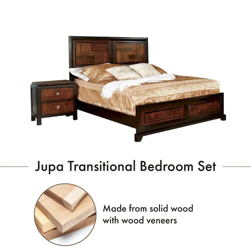 Meubles de chambre à coucher en noyer de style transitionnel
