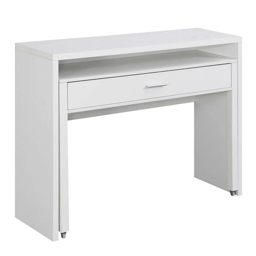 Console/bureau coulissant avec tiroir et rehausseur