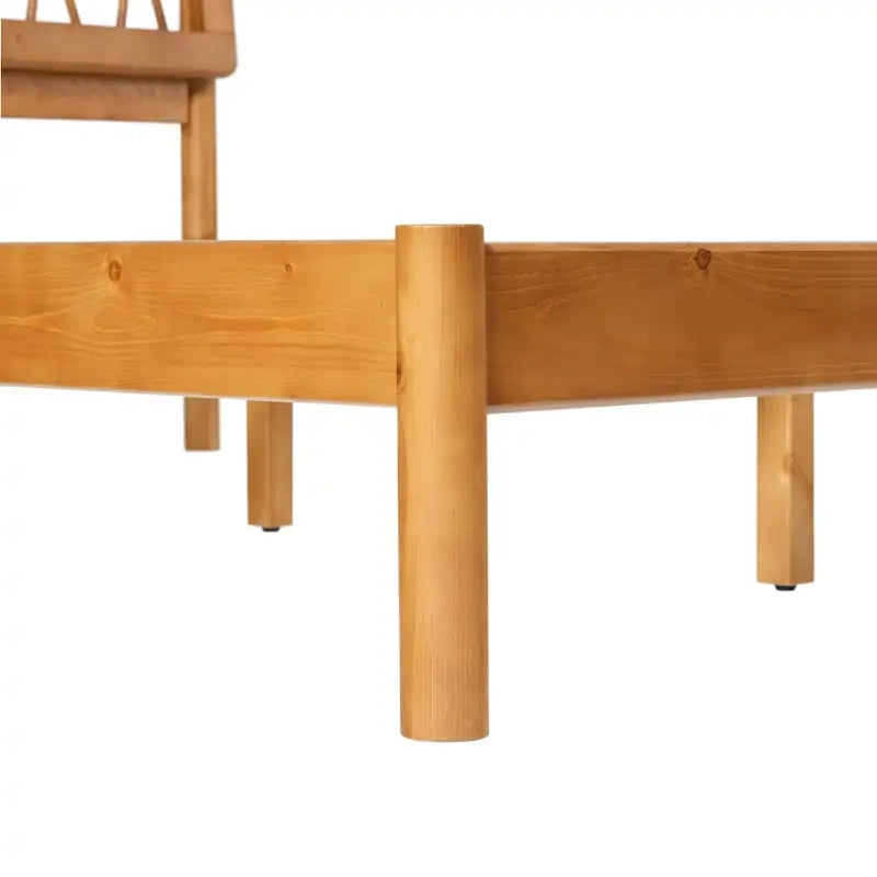 Lit double en bois massif en pin