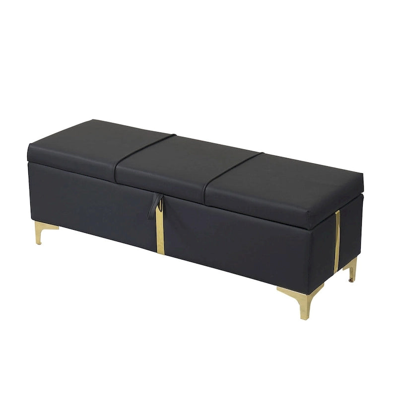 Lit de chambre avec coffre de rangement intégré
