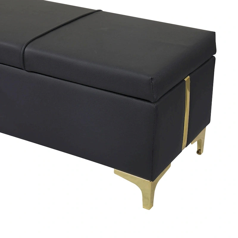 Lit de chambre avec coffre de rangement intégré