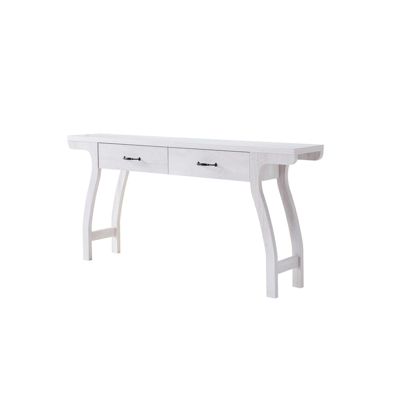 Console tiroir en chêne blanc contemporaine