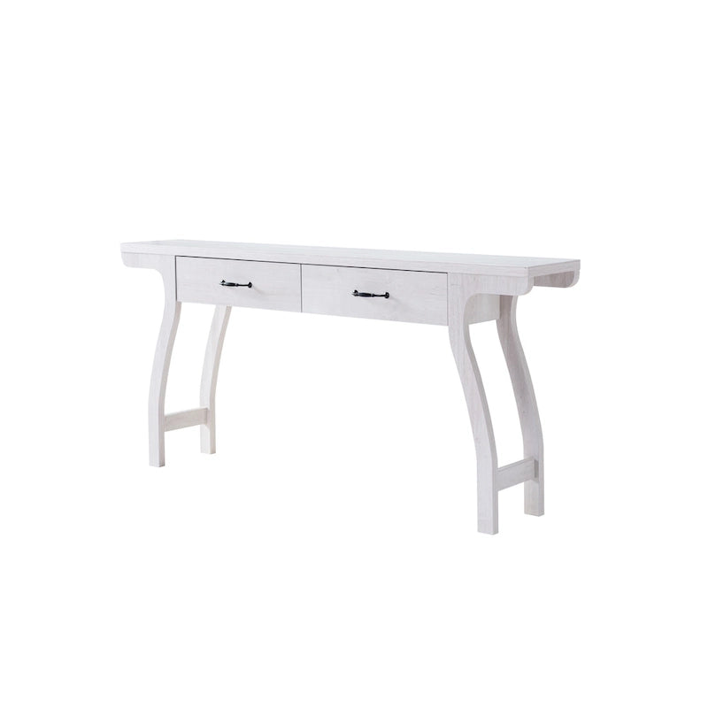 Console tiroir en chêne blanc contemporaine