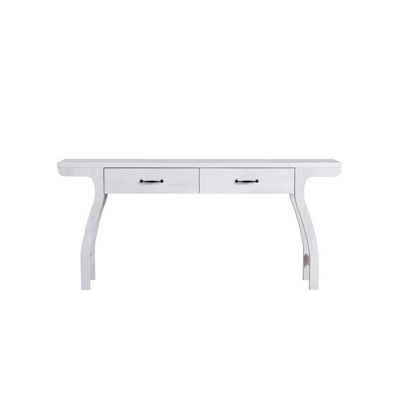 Console tiroir en chêne blanc contemporaine