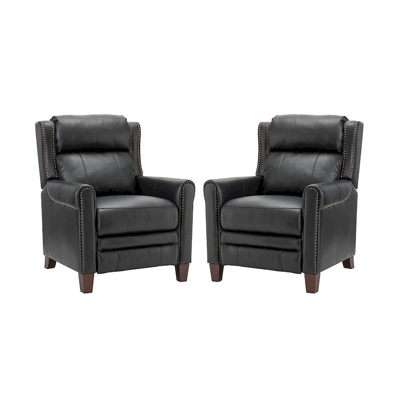 Fauteuil inclinable manuel en cuir véritable