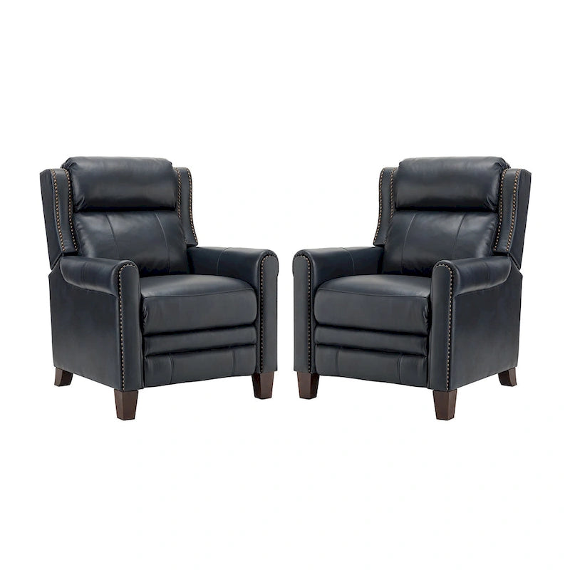 Fauteuil inclinable manuel en cuir véritable