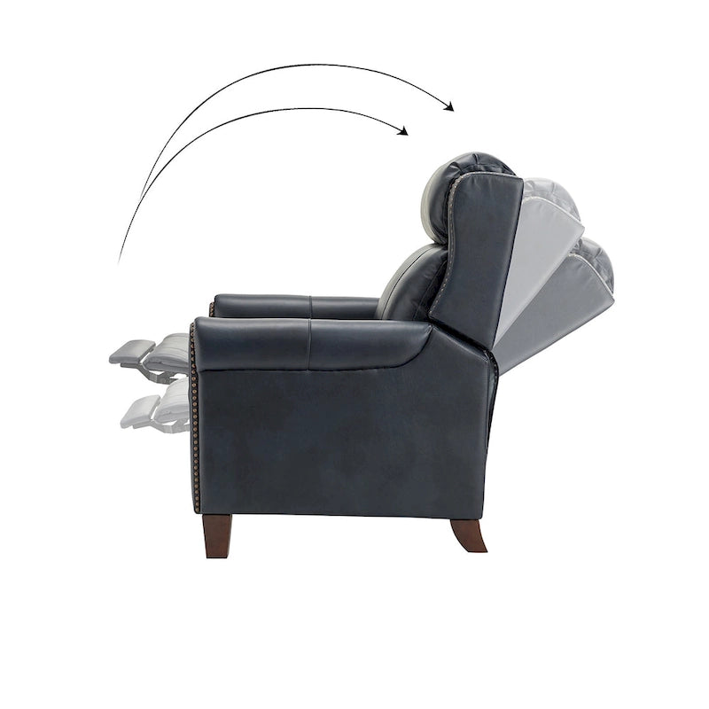 Fauteuil inclinable manuel en cuir véritable