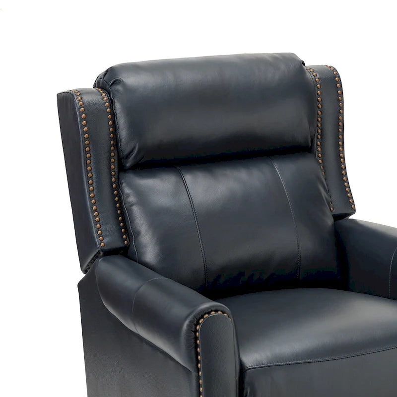 Fauteuil inclinable manuel en cuir véritable