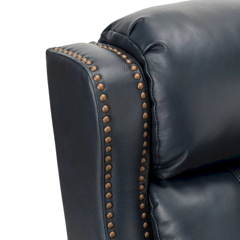 Fauteuil inclinable manuel en cuir véritable