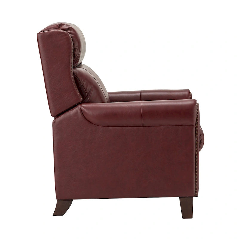 Fauteuil inclinable manuel en cuir véritable