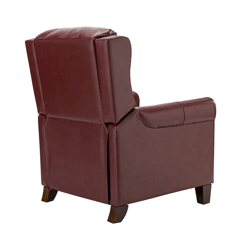 Fauteuil inclinable manuel en cuir véritable