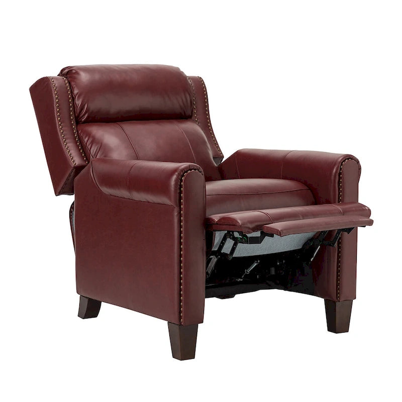 Fauteuil inclinable manuel en cuir véritable
