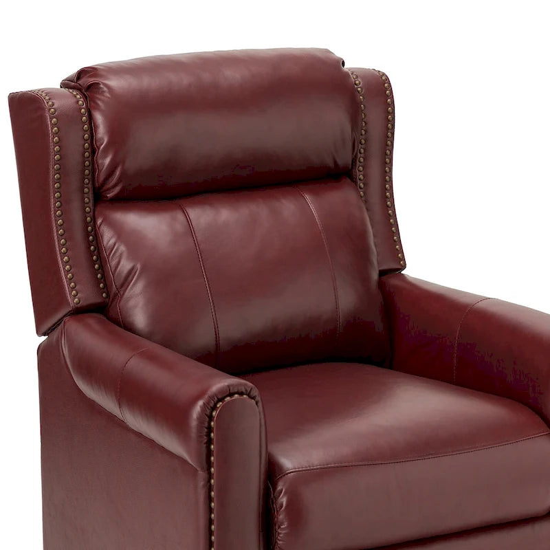 Fauteuil inclinable manuel en cuir véritable