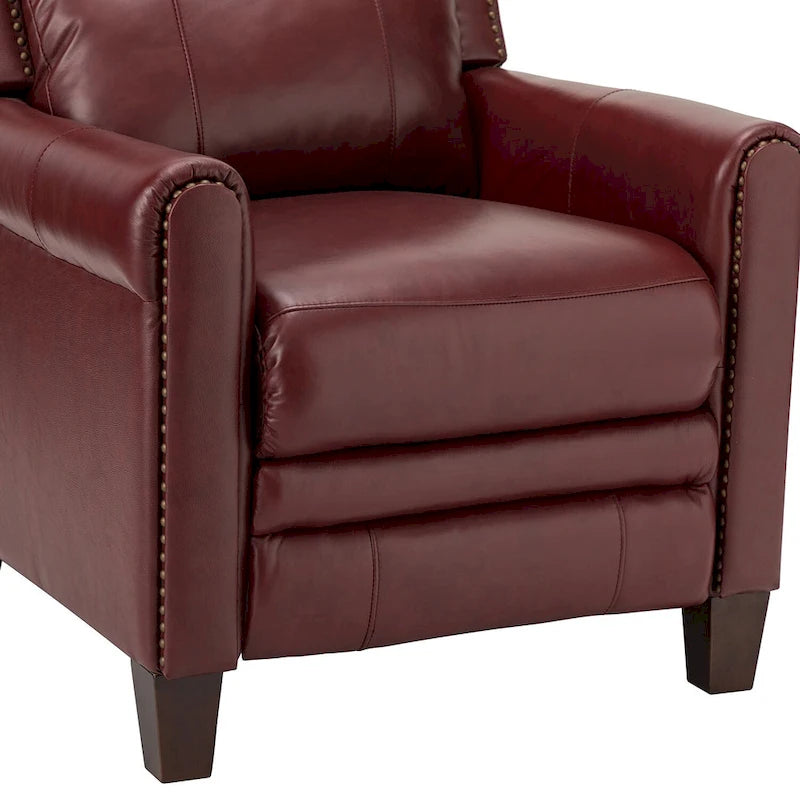 Fauteuil inclinable manuel en cuir véritable