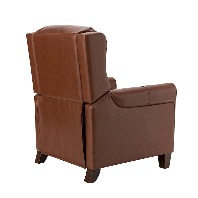 Fauteuil inclinable manuel en cuir véritable