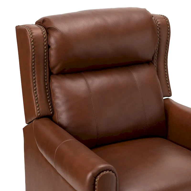 Fauteuil inclinable manuel en cuir véritable