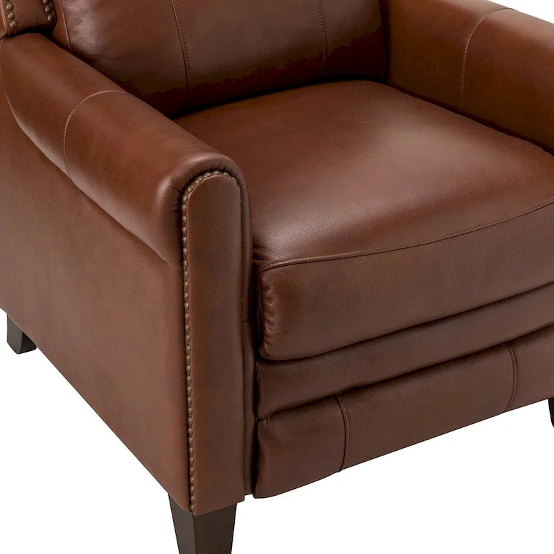 Fauteuil inclinable manuel en cuir véritable