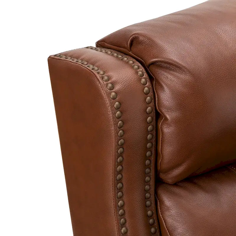 Fauteuil inclinable manuel en cuir véritable