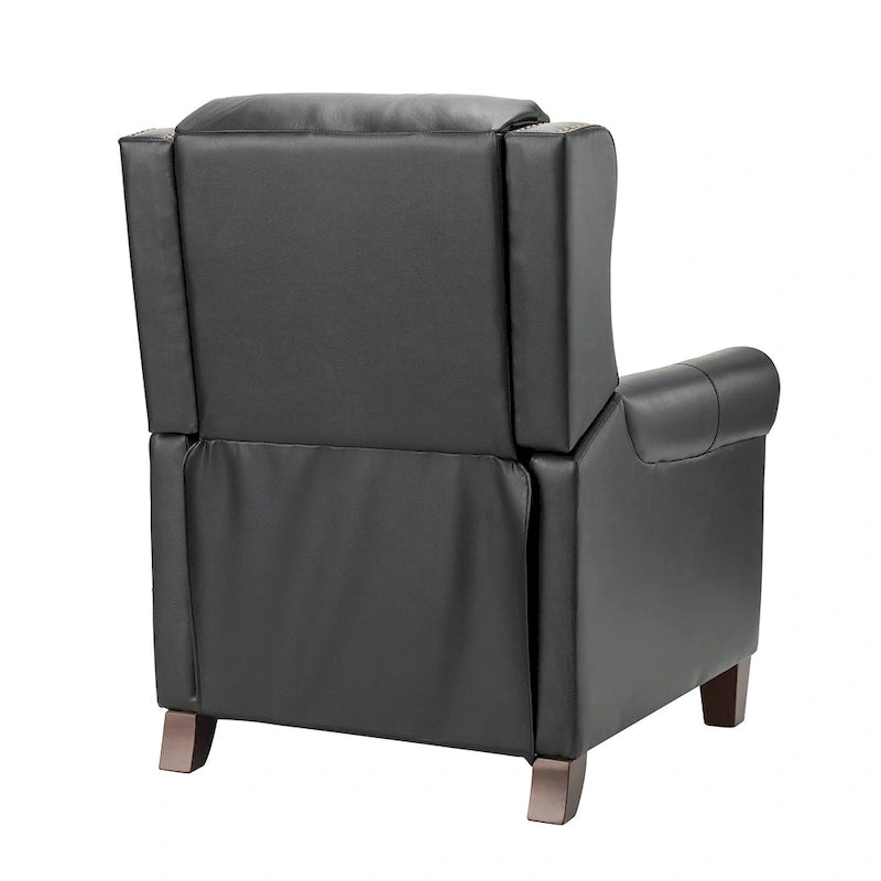 Fauteuil inclinable manuel en cuir véritable