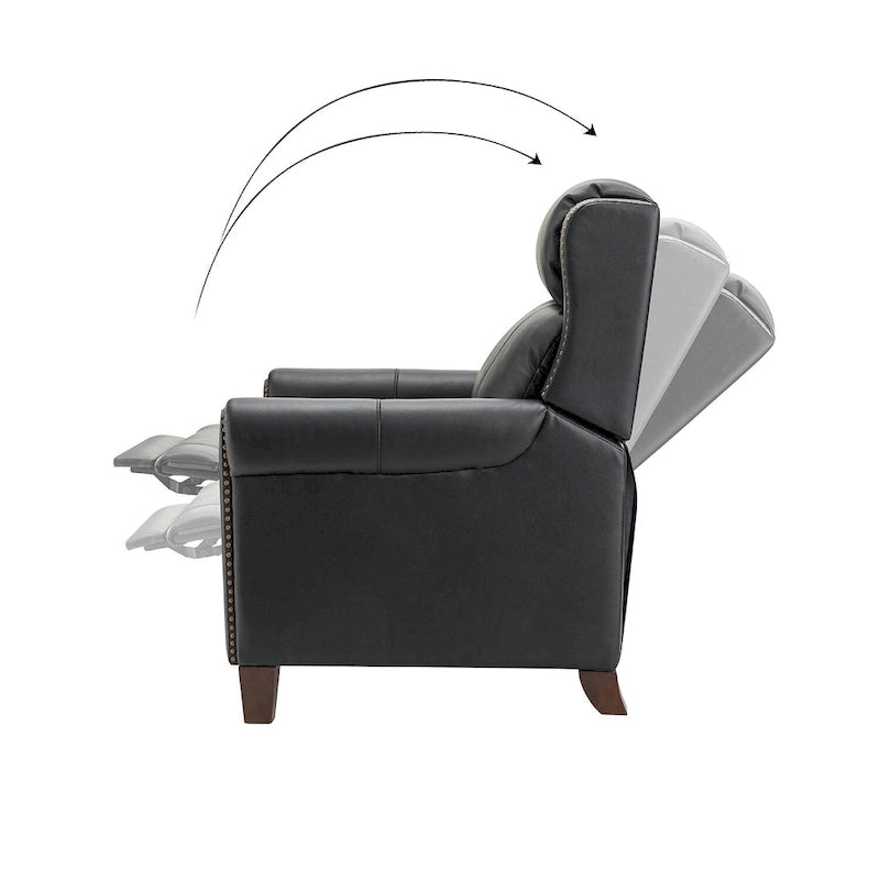 Fauteuil inclinable manuel en cuir véritable