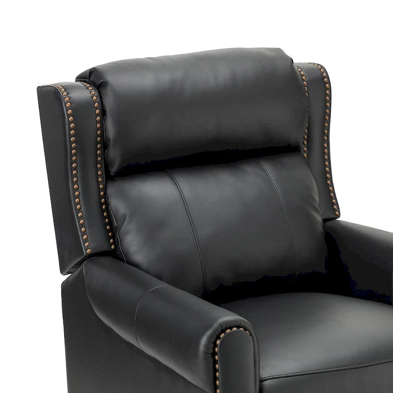Fauteuil inclinable manuel en cuir véritable