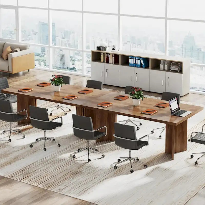 Bureau de direction, Grand bureau d'ordinateur moderne en bois