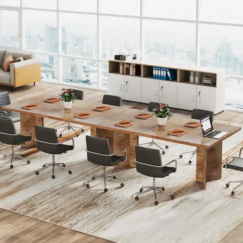 Bureau de direction, Grand bureau d'ordinateur moderne en bois