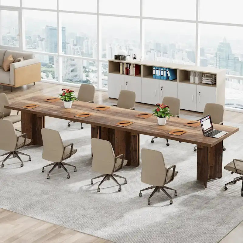 Bureau de direction, Grand bureau d'ordinateur moderne en bois